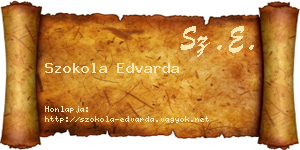Szokola Edvarda névjegykártya